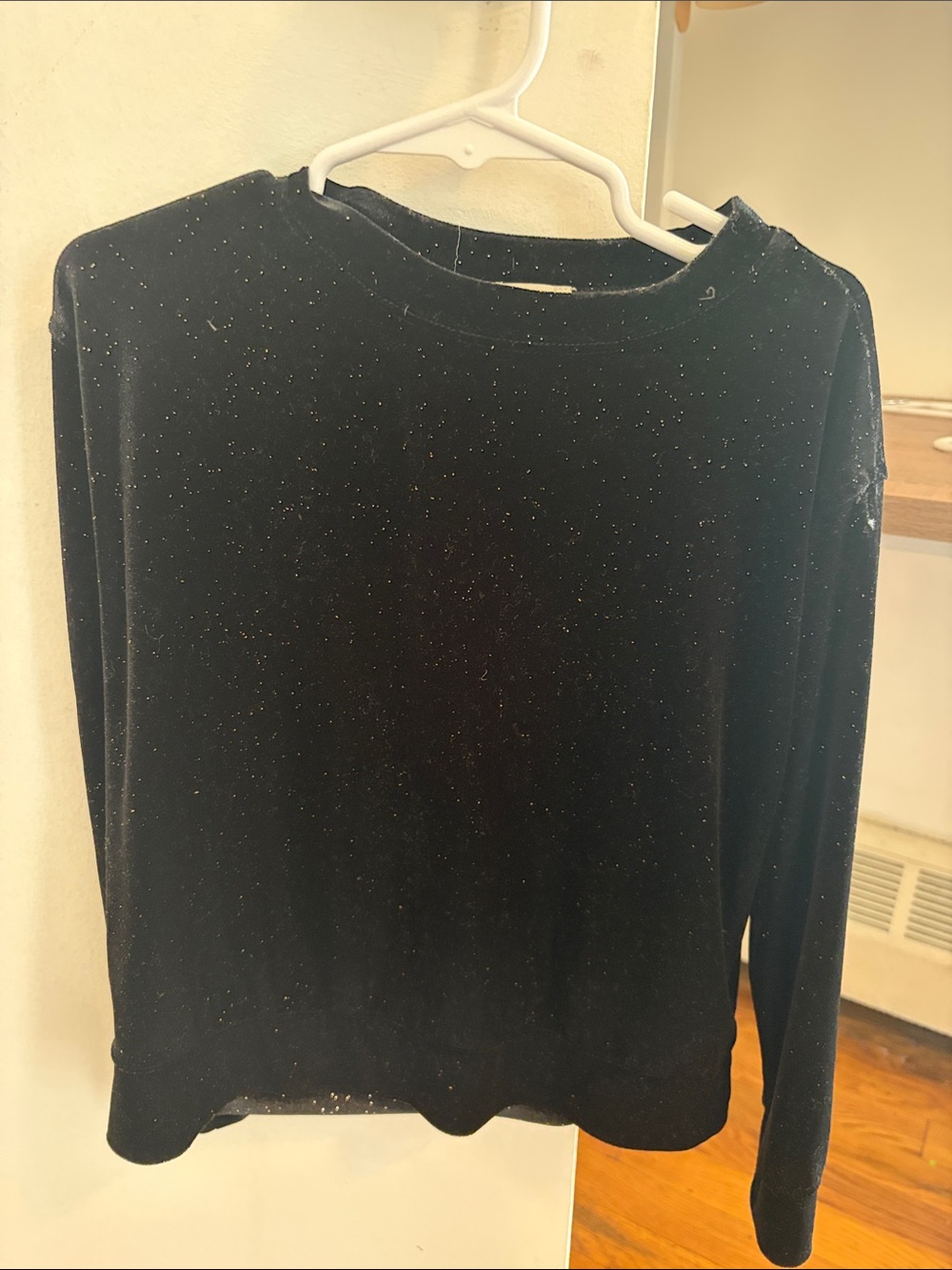 Crewcuts sparkly Velvet Crewneck Sweater